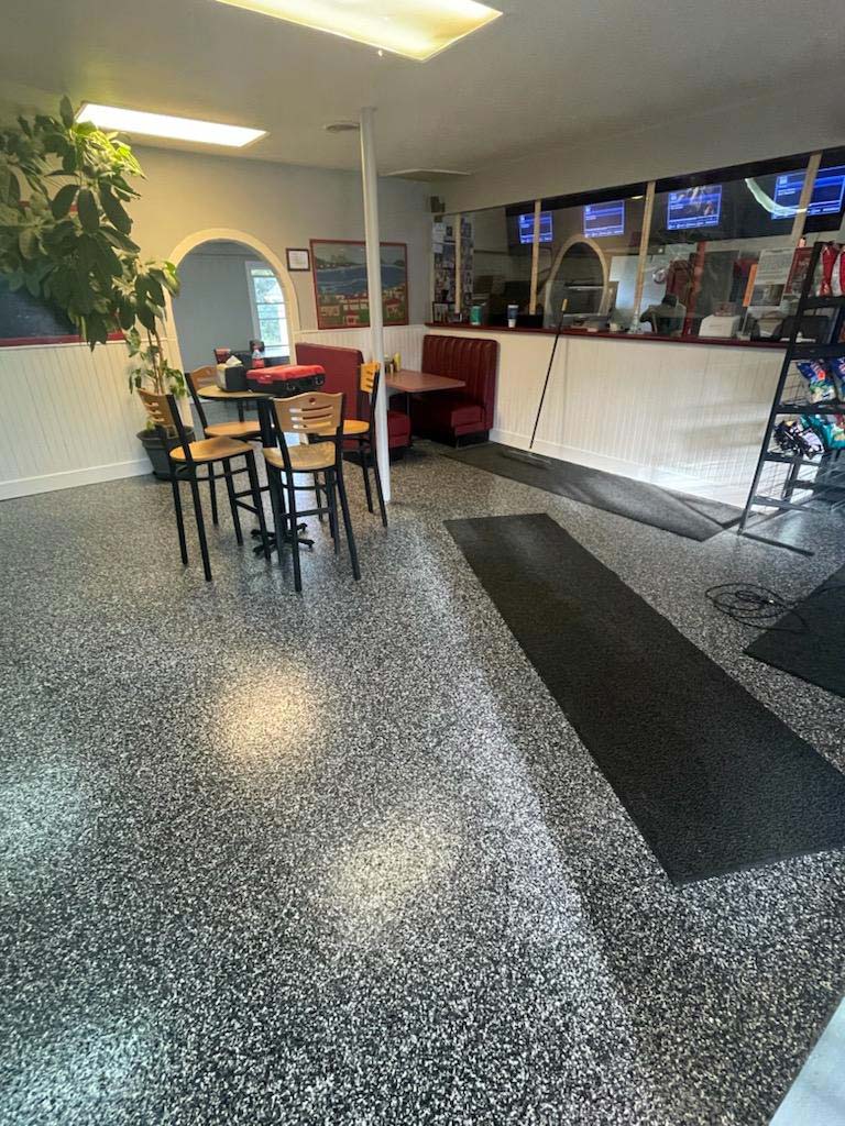Bar area after epoxy floor