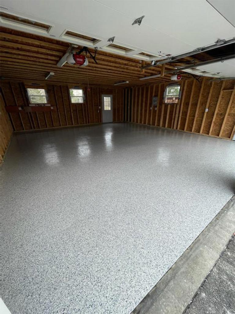 Residential garage after epoxy