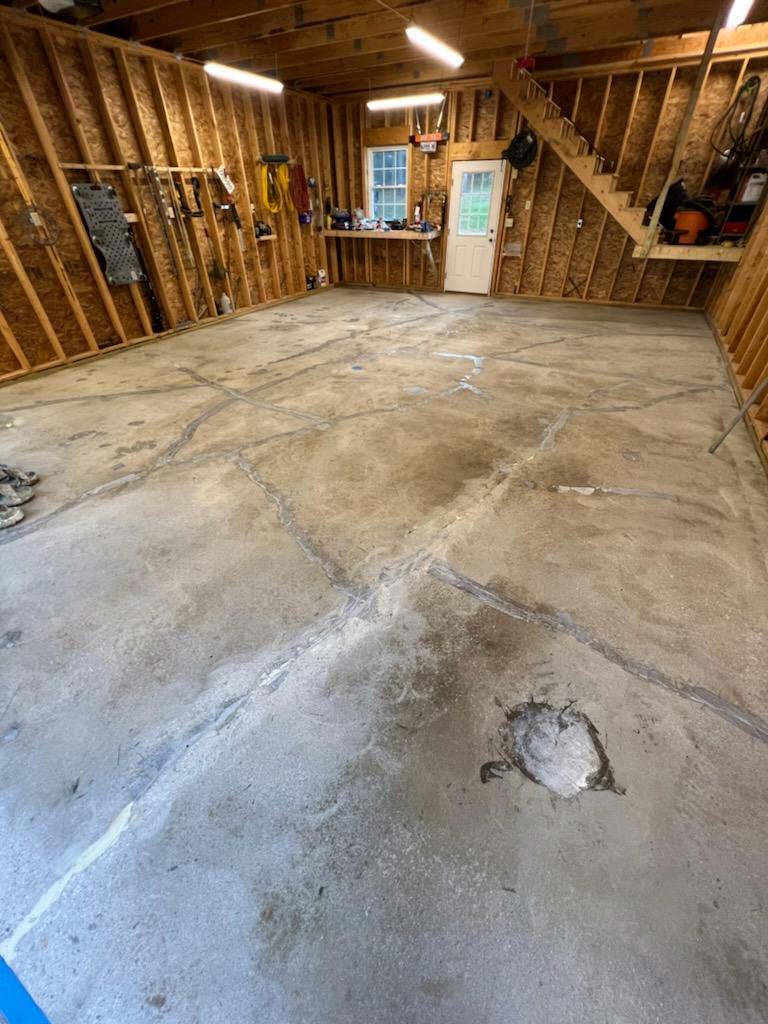 Garage Floor before Epoxy